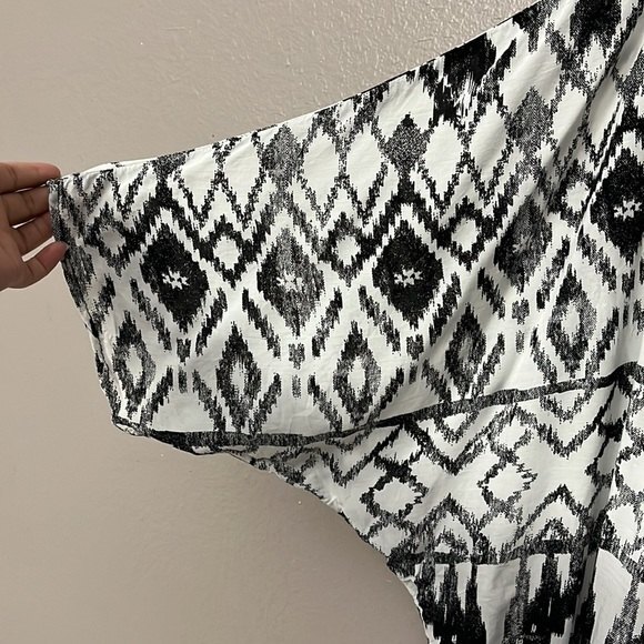 Cotton On Black White Oversized Kimono Top Small Beach Pool coverup - Picture 4 of 13